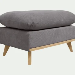 Pouf en tissu crown - gris restanque