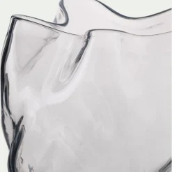 Vase organique en verre H17,5cm - transparent